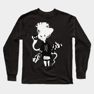 ghost girl and cat Long Sleeve T-Shirt